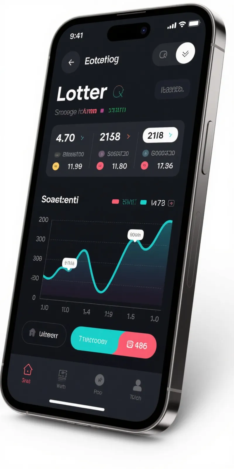 彩票网站 APP 界面展示